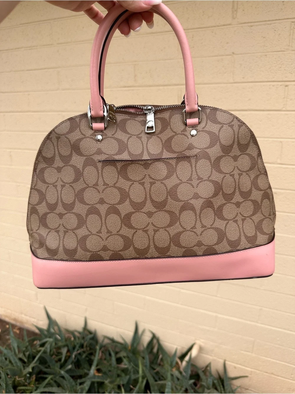 Coach sierra Dome Satchel with Pink Trim 2018